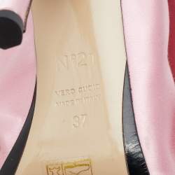 Nº21 Pink Satin Raso Knotted Mules Size 37