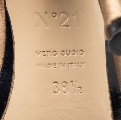 Pre Owned N°21 Light Brown Satin Raso Knot Mules Size 38.5