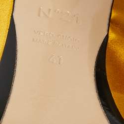 N21 Yellow Satin Ronny Mule Slides Size 41