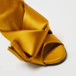 N21 Yellow Satin Ronny Mule Slides Size 41