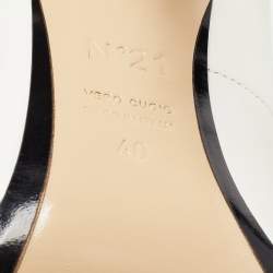 Pre Owned N21White Leather Abstract Bow Pointed Toe Pumps Size 40