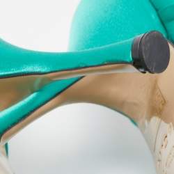 N21 Green Satin Knot Slide Mules Size 39 