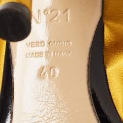N°21 Mustard Yellow Satin Ronny Mules Size 40