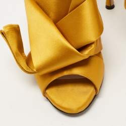 N°21 Mustard Yellow Satin Ronny Mules Size 40