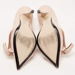 Nº21 Pink Leather Knot Pointed Toe Pumps Size 36