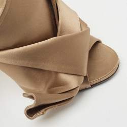 N21 Brown Satin Raso Knot Mules Size 39