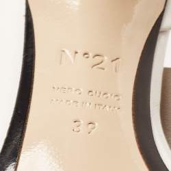 Pre Owned Nº21 White Leather Knot Pointed Toe Pumps Size 39