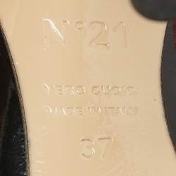 N21 Burgundy Satin Raso Knot Mules Size 37