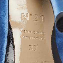 N21 Blue Satin Ronny Mule Sandals Size 37