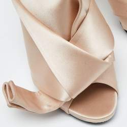N°21 Beige Pleated Satin Ronny Mules Size 39