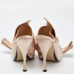 N°21 Beige Pleated Satin Ronny Mules Size 39