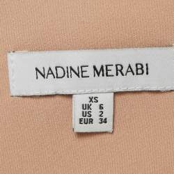 Pre Owned Nadine Merabi White Embellished Lace Mini Dress S