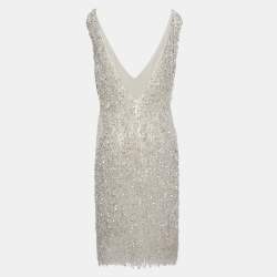 Naeem Khan Gatsby Tassel Embellished Short Dress M