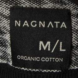 Nagnata Black Houndstooth Strap Back Crop Top M
