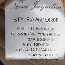 Nana Jacqueline Navy Blue Lurex Knit Ruched Open Back Mini Dress M