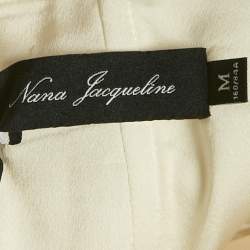 Nana Jacqueline Cream Crepe Halter Neck Dress M