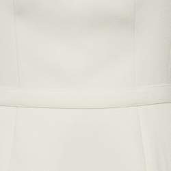 Nana Jacqueline Cream Crepe Halter Neck Dress M
