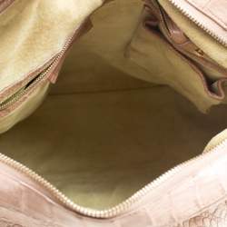 Nancy Gonzalez Light Brown Crocodile Satchel