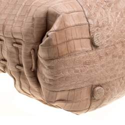 Nancy Gonzalez Light Brown Crocodile Satchel