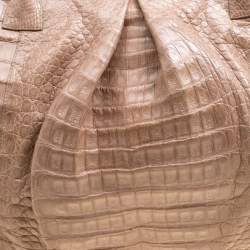 Nancy Gonzalez Light Brown Crocodile Satchel