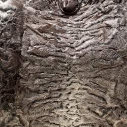 Nancy Gonzalez Grey/Brown Fur and Crocodile Hobo
