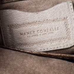 Nancy Gonzalez Light Brown Crocodile Leather Frame Satchel