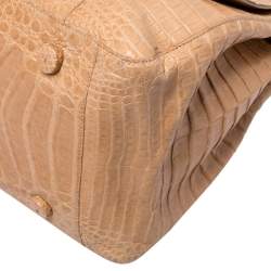 Nancy Gonzalez Flap Brown Crocodile Shoulder Bag