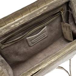 Nancy Gonzalez Gold Crocodile Chain Clutch