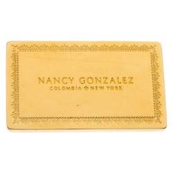 Nancy Gonzalez Gold Crocodile Chain Clutch