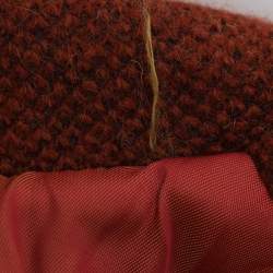 Pre Owned Nanette Lepore Cinnabar Tweed Removable Hoodie Blazer S