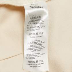 Pre Owned Nanushka Cream Jersey Darby Stirrup Leggings M