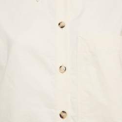 Pre Owned Nanushka Cream Embroidered Heavy Poplin Sabia Mini Shirt Dress S