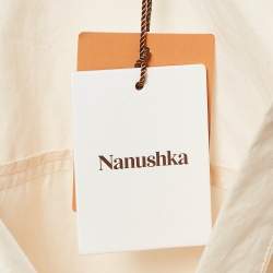 Pre Owned Nanushka Cream Embroidered Heavy Poplin Sabia Mini Shirt Dress S