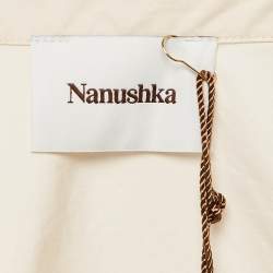 Pre Owned Nanushka Cream Embroidered Heavy Poplin Sabia Mini Shirt Dress S