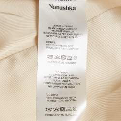 Nanushka Cream Tweed Waist Fitted Blazer XS