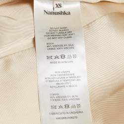 Nanushka Cream Tweed Waist Fitted Blazer XS