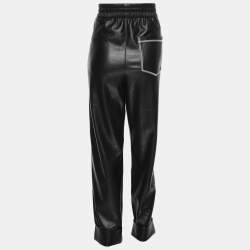 Nanushka Black Faux Leather Drawstring Harem Pant M