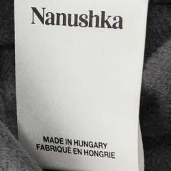 Nanushka Black Faux Leather Drawstring Harem Pant M