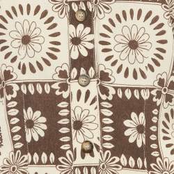 مملوكة مسبقًا Nanushka Brown Floral Print Crepe Cut-Out Shirt S