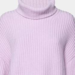 Nanushka Purple Wool Knit Turtle Neck Oversized Jumper S