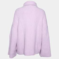 Nanushka Purple Wool Knit Turtle Neck Oversized Jumper S