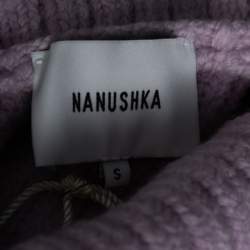 Nanushka Purple Wool Knit Turtle Neck Oversized Jumper S