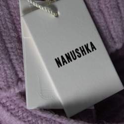 Nanushka Purple Wool Knit Turtle Neck Oversized Jumper S