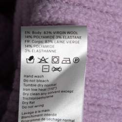 Nanushka Purple Wool Knit Turtle Neck Oversized Jumper S