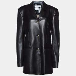 Nanushka Black Faux Leather Mersey Jacket S