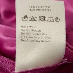 Pre Owned Nanushka Pink Salome Satin Wrap Top M