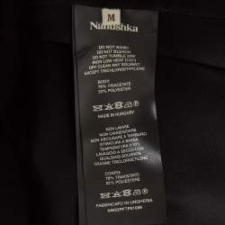 Nanushka Black Satin Draped Sleeveless Top M