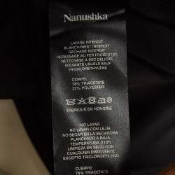 Nanushka Black Satin Draped Sleeveless Top M