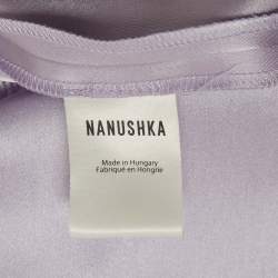 Pre Owned Nanushka Light Purple Satin Belted Yuma Jumpsuit L