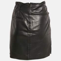 Nanushka Black Faux Leather Mini Skirt XS